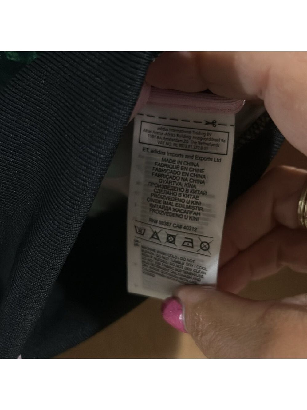 Adidas Women's Pink and Green Leaf Bomber Jacket - Picture 8 of 8